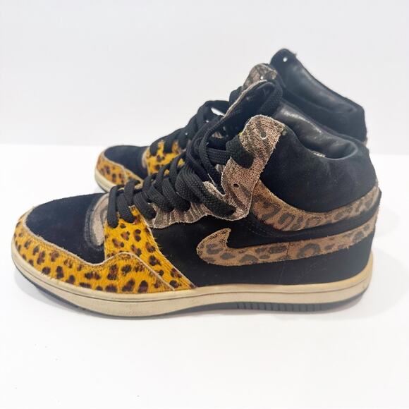 Nike Men's Sneakers sz 8.5 Nike Court Force Animal Print sz 8.5 Leopard - Picture 7 of 7